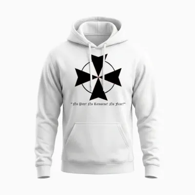 Black Templar Unisex Hoodie - White