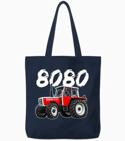 Steyr Austria Laster Landwirtschaft Trecker 8080 Traktor Tote Bags - Navy
