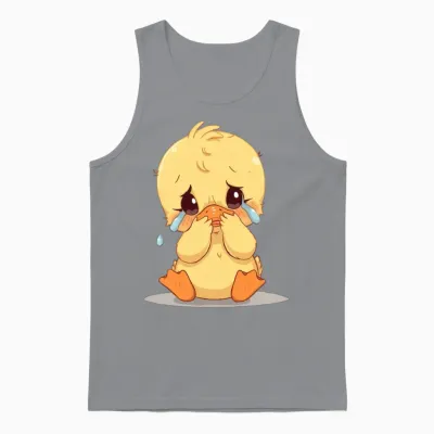 Crying Little Duck Unisex Tank Top - Sport Grey