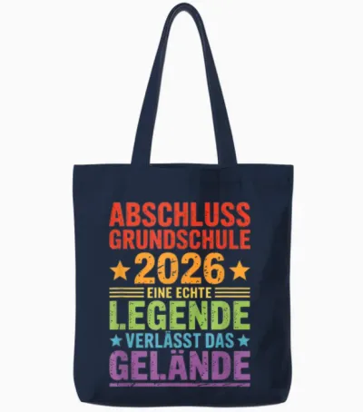 Grundschule Abschluss 2026 Eine Legende Verlässt Das Gelände Tote Bags - Navy