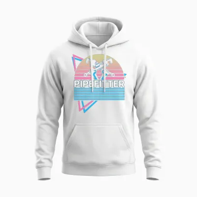 Pipefitter Pipe Fitter Retro Unisex Hoodie - White