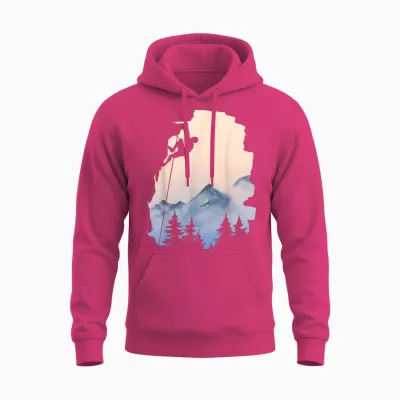 Klettern Berge Rock Trad Sport Klettern Bouldern Unisex Hoodie - Heliconia