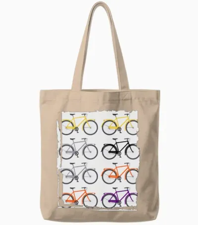 Vintage Retro Bicycles Tote Bags - Natural