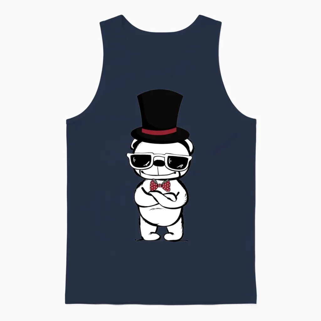 Handsome Dog Funny Dog Lovers Unisex Tank Top in Navy