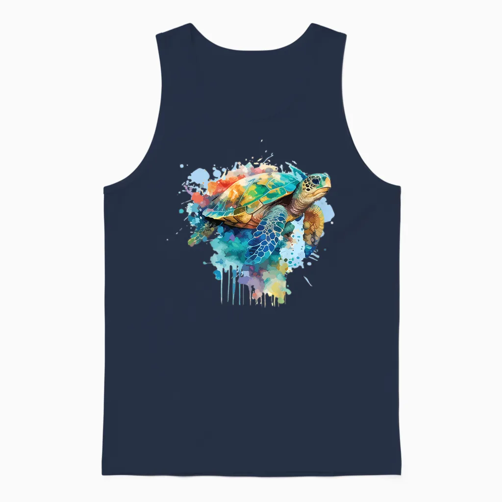 Kinder Schildkröten Kinder Wasserschildkröte Ozean Meer Schildkröte Unisex Tank Top in Navy