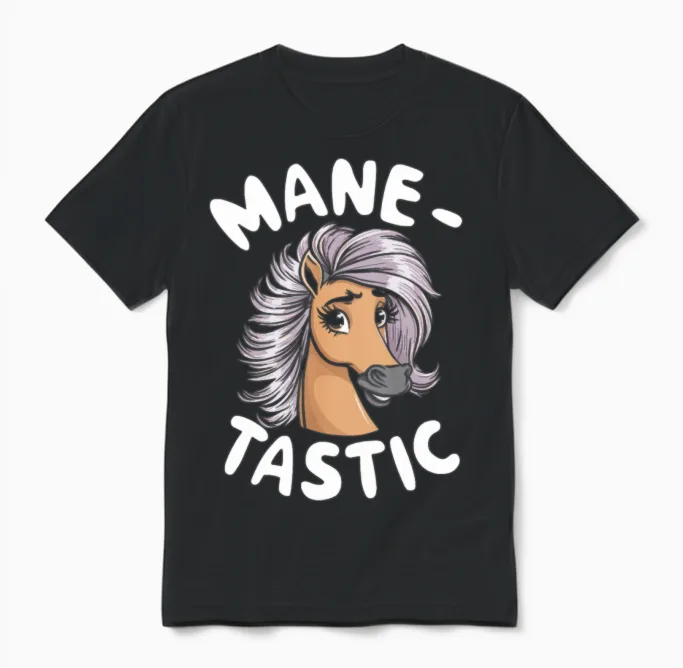 Horses and Humor for Every Horse Lover And Unisex T-Shirt in Black