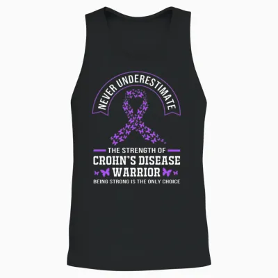 Ibd Awareness Crohns Disease Warrior Unisex Tank Top - Black