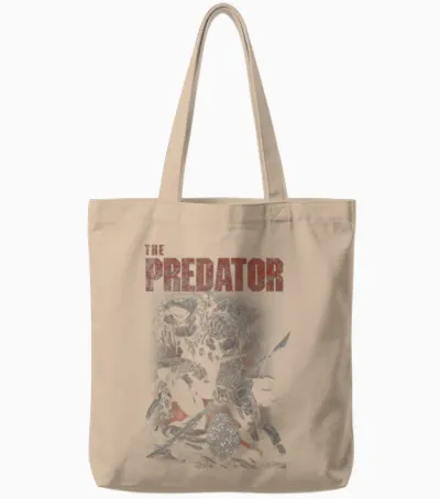 Predator Skull Hunter Tote Bags - Natural