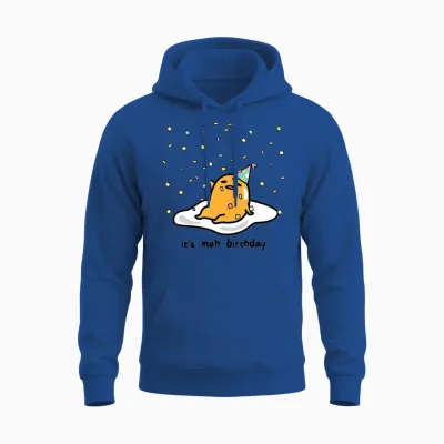 Gudetama the Lazy Egg It S Meh My Birthday Unisex Hoodie - Royal