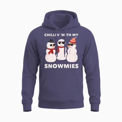 Chillin' with My Snowmies Unisex Hoodie - Heather Sport Dark Navy