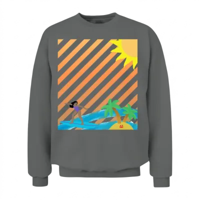 Surfer Girl - Summer Edition Unisex Sweatshirt - Graphite Heather
