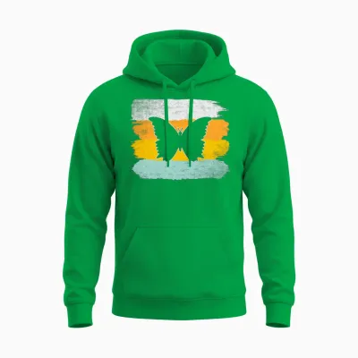 Butterfly Retro Unisex Hoodie - Irish Green
