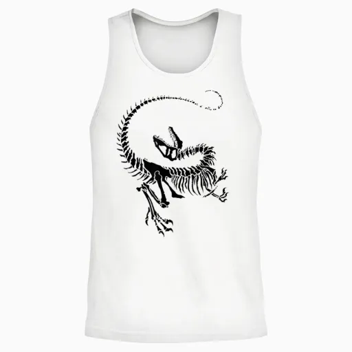 Velociraptor Dinosaure Fossile Squelette Paléontologie Unisex Tank Top - White