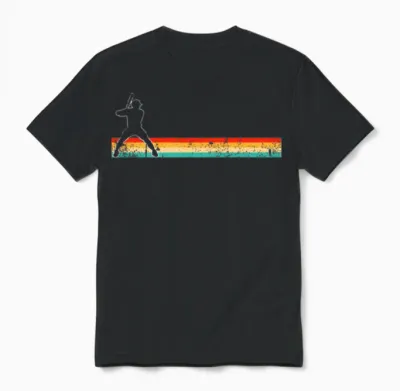 Baseball Retro Unisex T-Shirt - Black