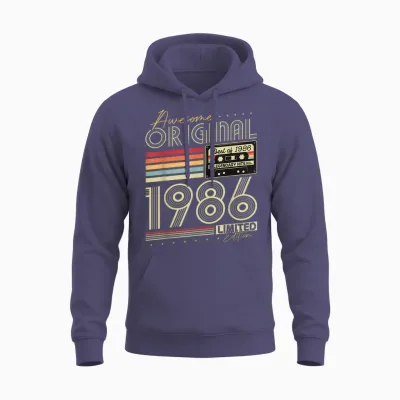Original 1986 Vintage 40th Birthday Gift Man Woman Unisex Hoodie - Heather Sport Dark Navy