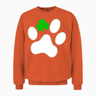 Dog St. Patrick's Day Shamrock Dog Unisex Sweatshirt - Orange
