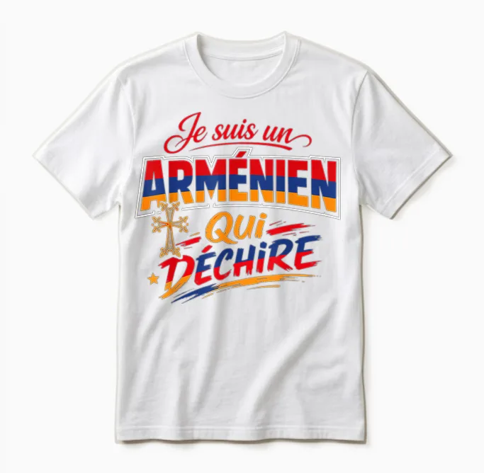 Je Suis Un Arménien Qui Déchire Humour Arménie Cadeau Unisex T-Shirt in White