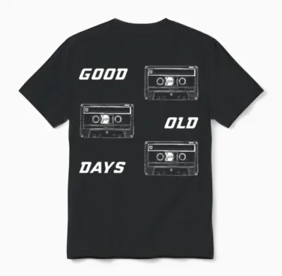 Retro Cassette Nostalgia Unisex T-Shirt - Black