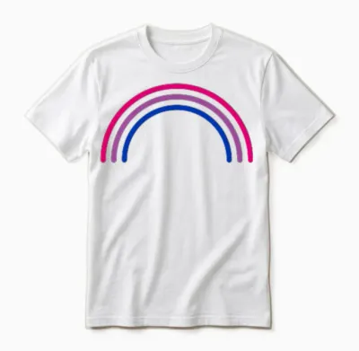Bisexual Rainbow Bisexuell Regenbogen Subtle Bi Pride Unisex T-Shirt - White