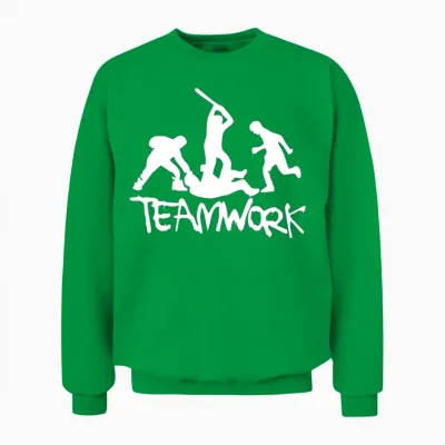 Teamwork Mens Funny Unisex Sweatshirt - Irish Green
