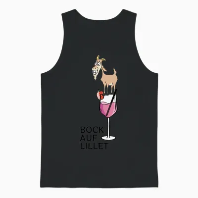 Bock Auf Lillet Fan Summer Cocktail Party Lillet Wildberry T-Shirt, White Unisex Tank Top - Black