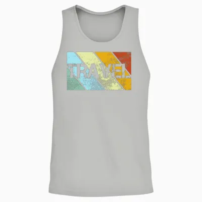 Travel Retro Unisex Tank Top - Ash