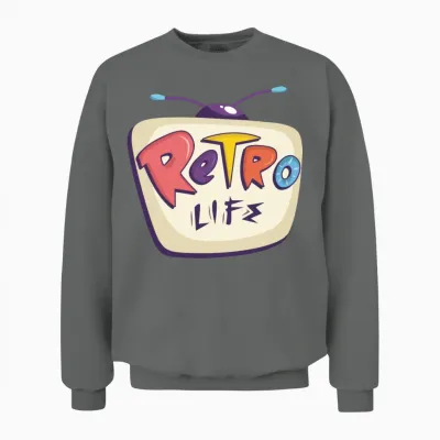 90 S Retro Life Unisex Sweatshirt - Graphite Heather