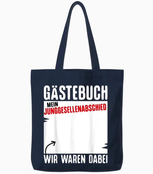 Jga Bräutigam Kostüm Gästebuch Junggesellenabschied Männer Tote Bags in Navy