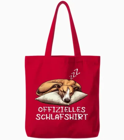 Offizielles Schlafshirt Whippet Hund Windhund Hunde Tote Bags - Red