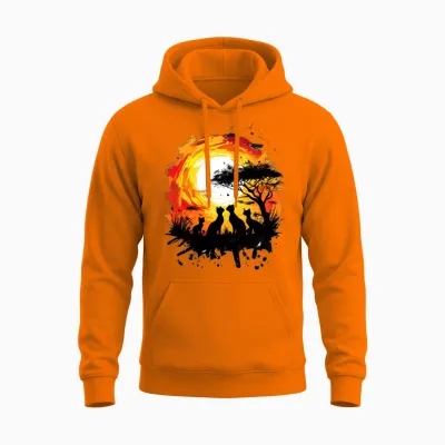 Black Cat Magic Unisex Hoodie - Safety Orange