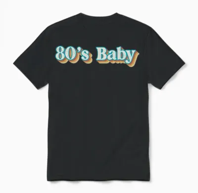 Retro Style 80's Unisex T-Shirt - Black