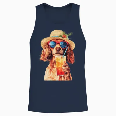 Dog Unisex Tank Top - Navy