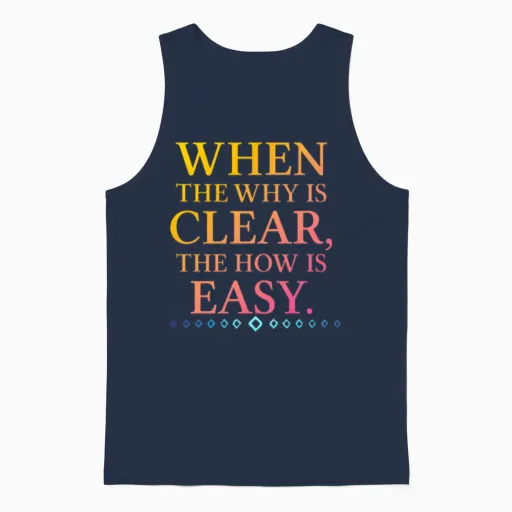 Men's Premium Hoodies Unisex Tank Top in Navy