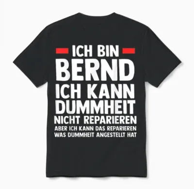 Bernd Unisex T-Shirt - Black