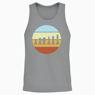 Chess Retro Unisex Tank Top - Sport Grey