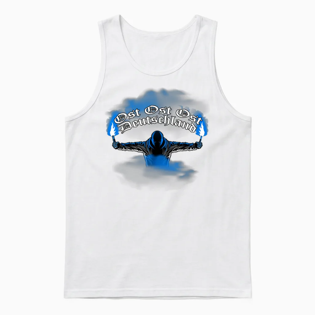 East Germany β Pyrotechnics β Pyro β Bengalo β Blue Unisex Tank Top in White