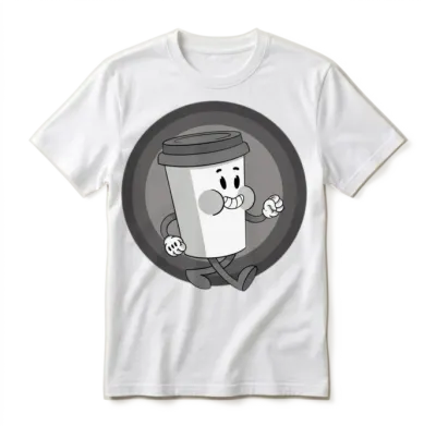 Retro Coffee Unisex T-Shirt - White