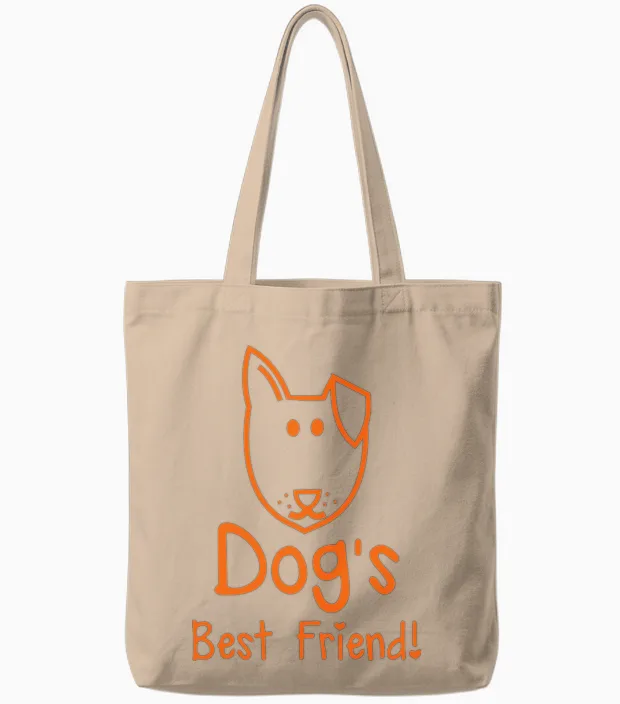 Dog's Best Friend! Perfect for Pet Owner Tote Bags in Natural