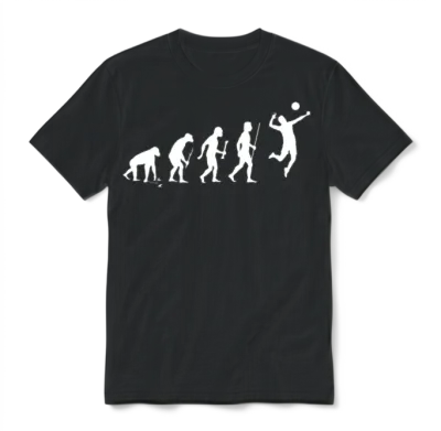 Volleyball - Volleyball Evolution Unisex T-Shirt - Black