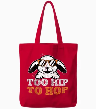 Oster T Shirt Osterhase Spruch Hasen Kostüm Ostern Geschenk Tote Bags - Red