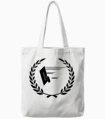 Laurel Wreath Plastering Tote Bags - White