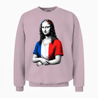 Drapeau Français Hommes Femmes Enfants France Unisex Sweatshirt - Light Pink