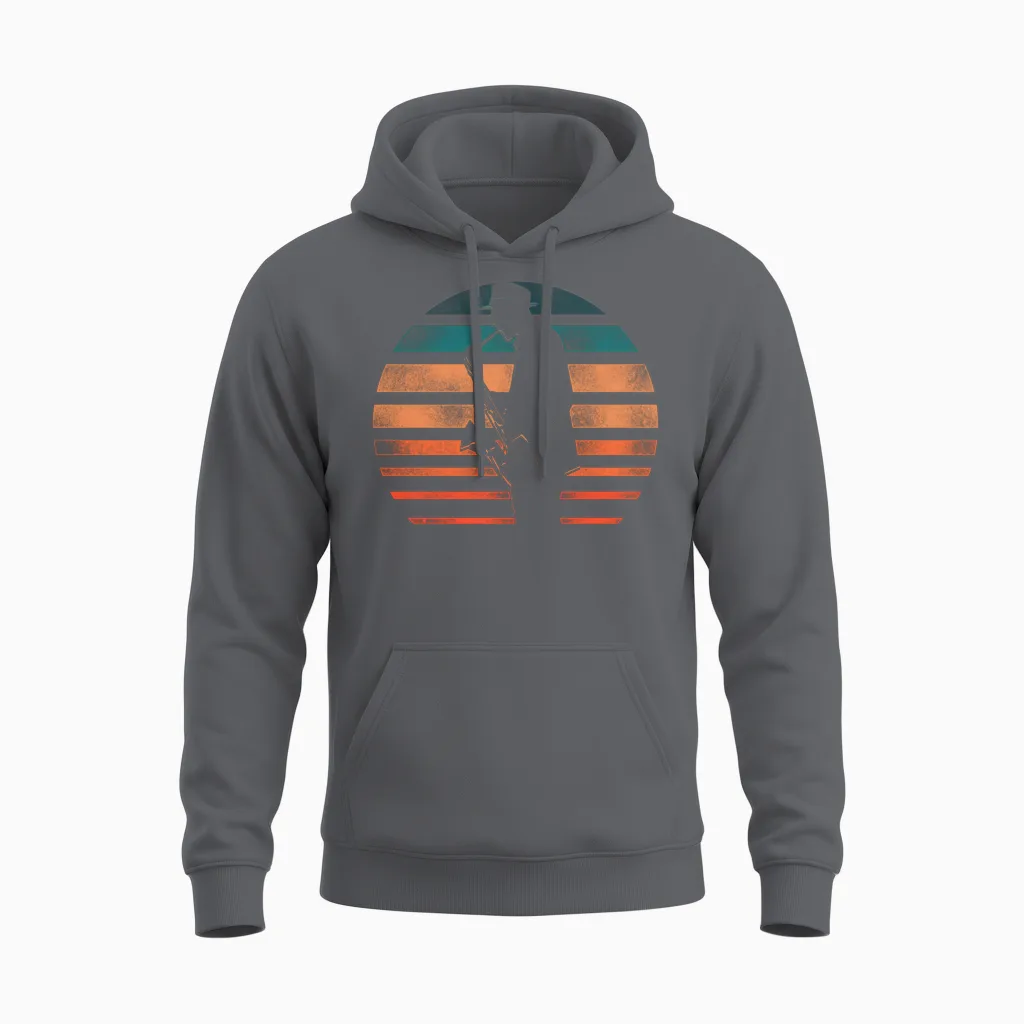 Saxophone Retro Vintage Unisex Hoodie - Charcoal