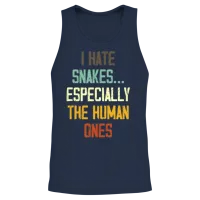 I Hate Snakes Especially the Human Ones Unisex Tank Top - Navy – 2