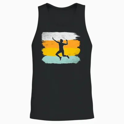Badminton Retro Unisex Tank Top - Black