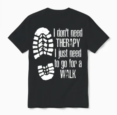 Outdoor Hiking Walk Walking Hike Unisex T-Shirt - Black