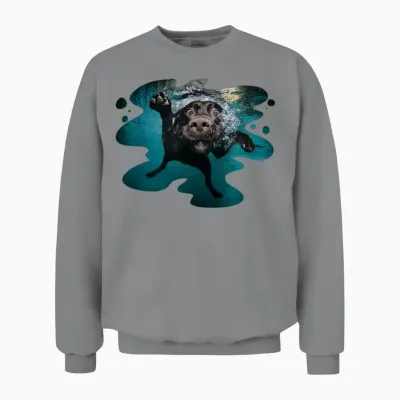 Underwater Dogs Duch by Seth Casteel Unisex Sweatshirt - Sport Grey