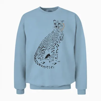 Cheetah Unisex Sweatshirt - Light Blue