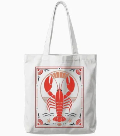 Homard Crustacé Océan Nautique Côtier Vie Marine Tote Bags - White