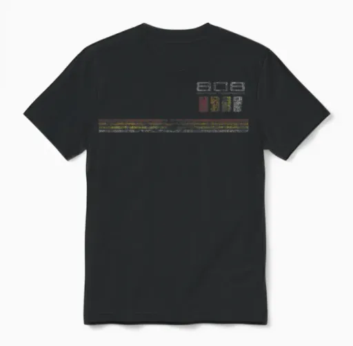 808 Retro Style Rhythm Composer Electronic Drum Machine Tr T-Shirt, Black Unisex T-Shirt in Black
